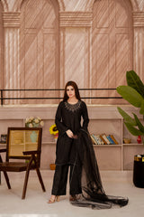 Siyah - Stitched 3 Pcs