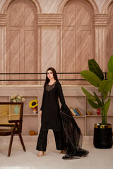 Siyah - Stitched 3 Pcs