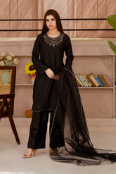 Siyah - Stitched 3 Pcs