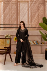 Siyah - Stitched 3 Pcs