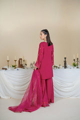 Fuchsia - Stitched 3 Pcs
