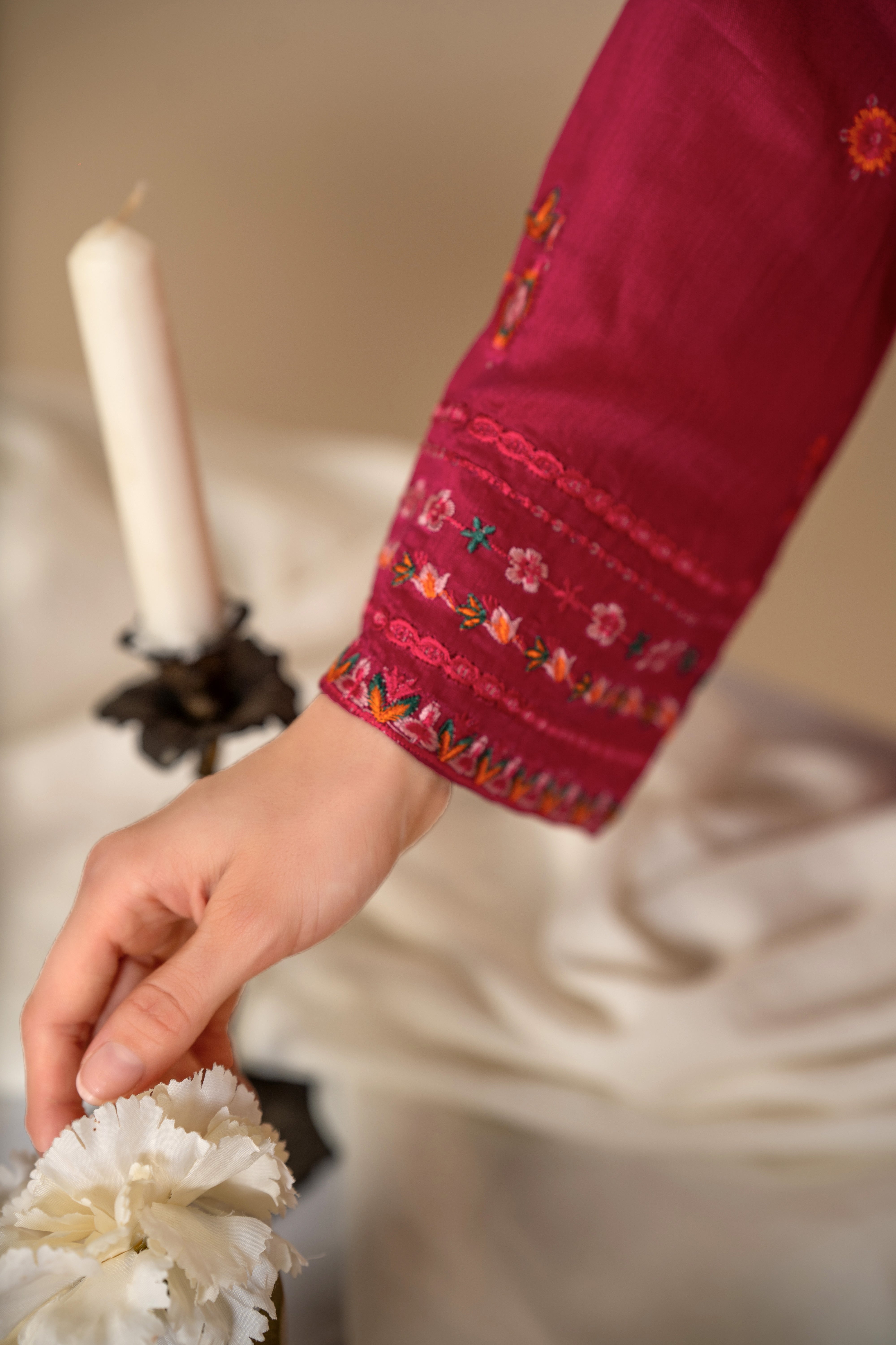 Fuchsia - Stitched 3 Pcs