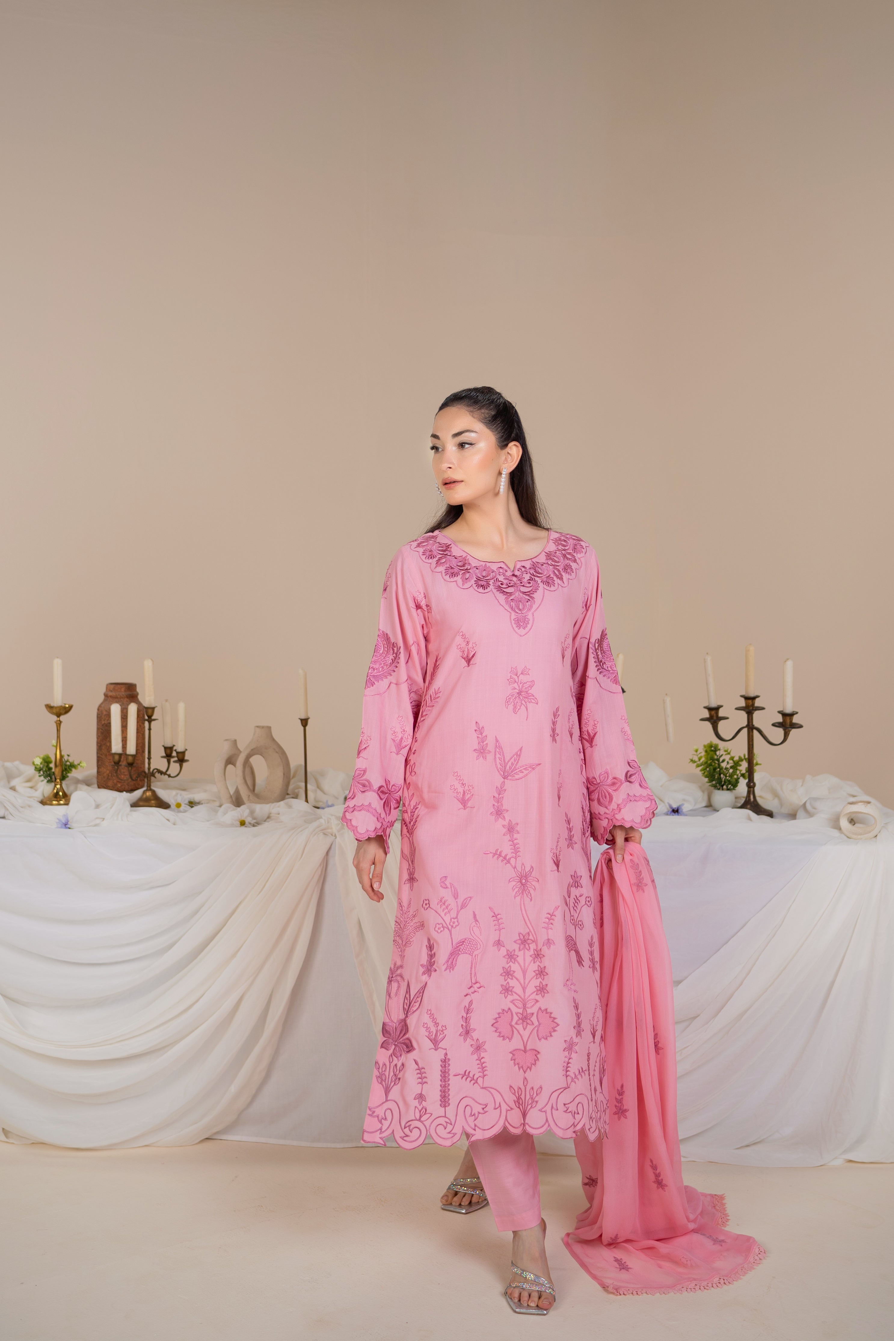 Dahlia - Stitched 3 Pcs