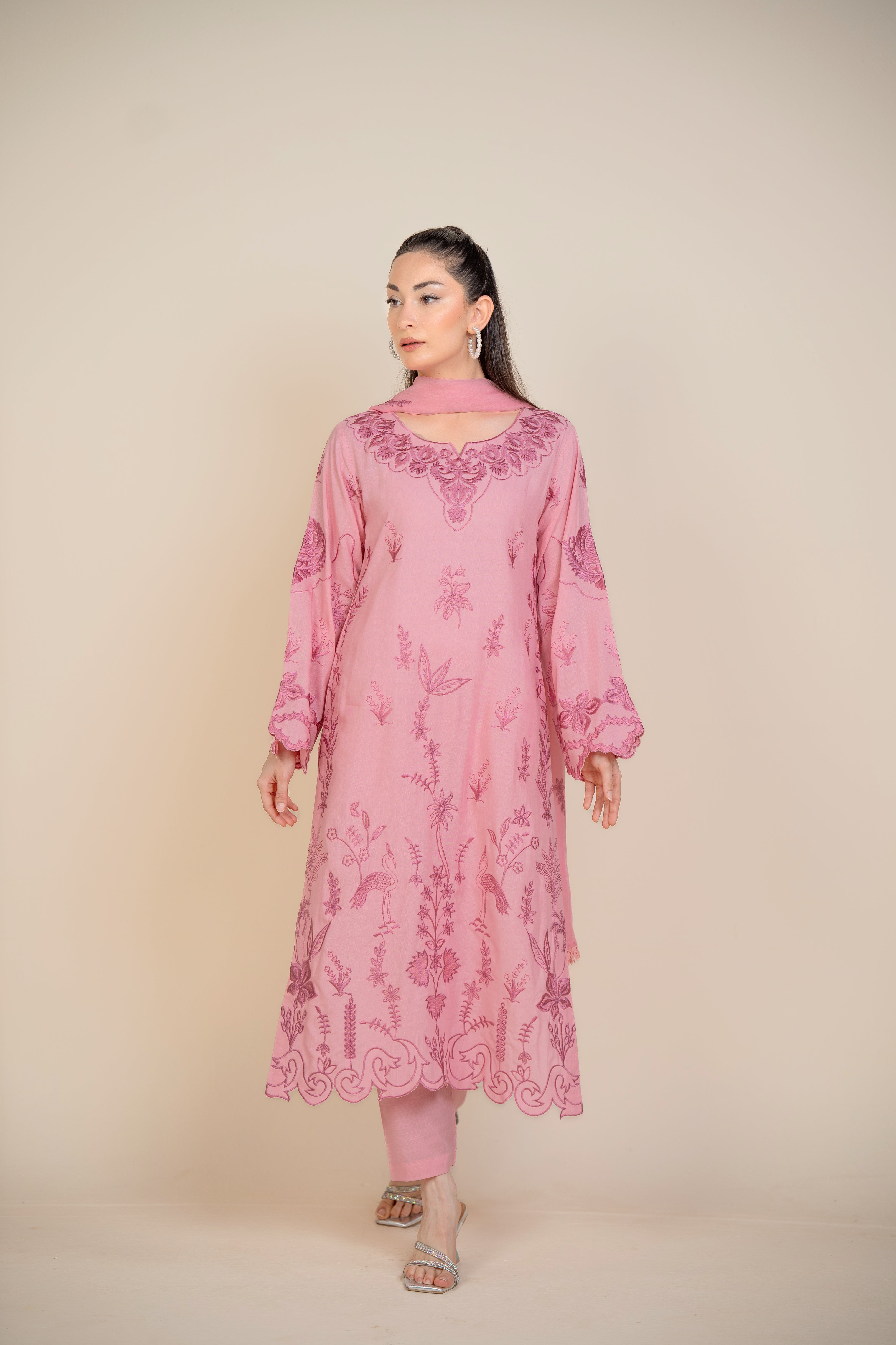 Dahlia - Stitched 3 Pcs