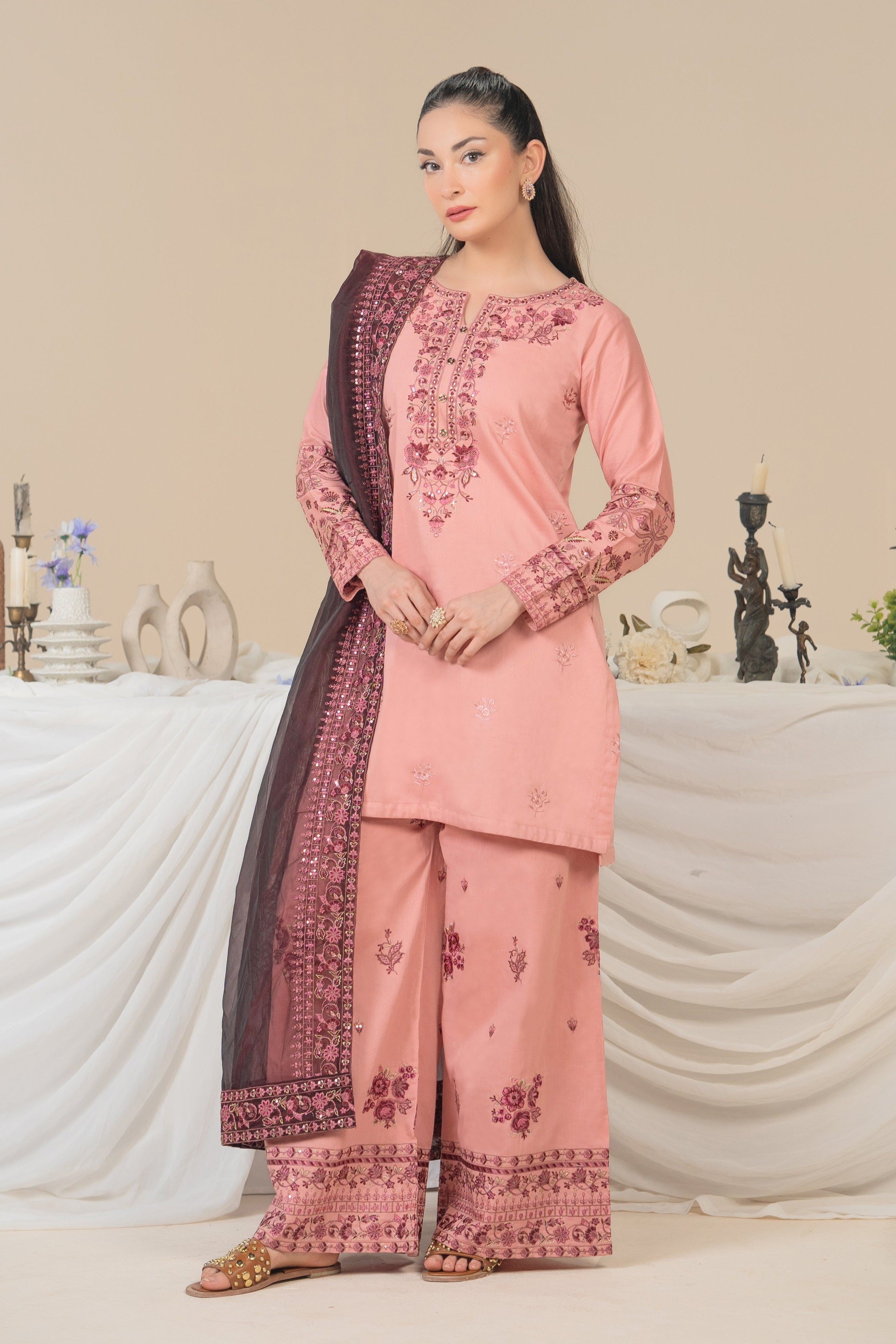 Rose - Stitched 3 Pcs