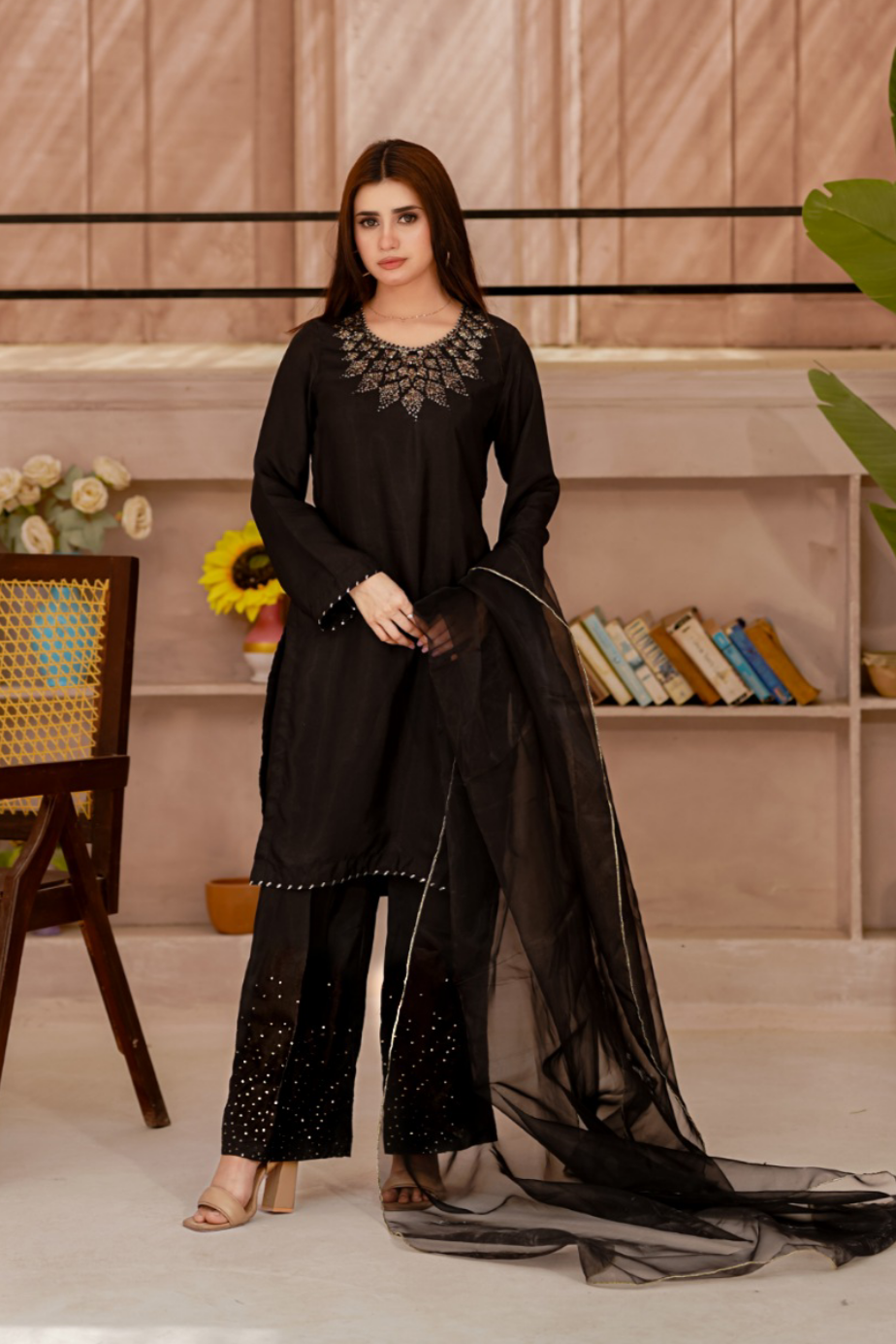 Siyah - Stitched 3 Pcs