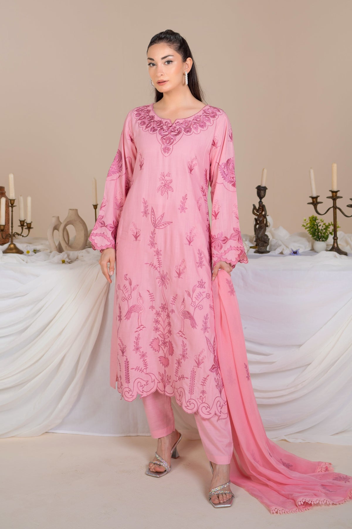 Dahlia - Stitched 3 Pcs